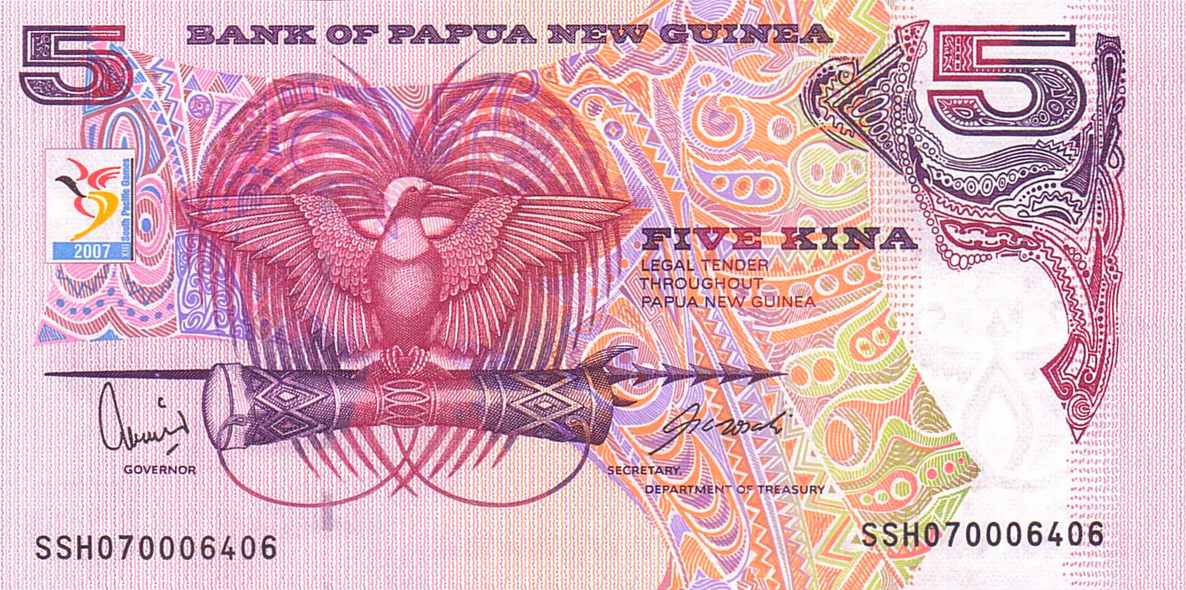 Papua New Guinea 5 2007 UNC P-34
